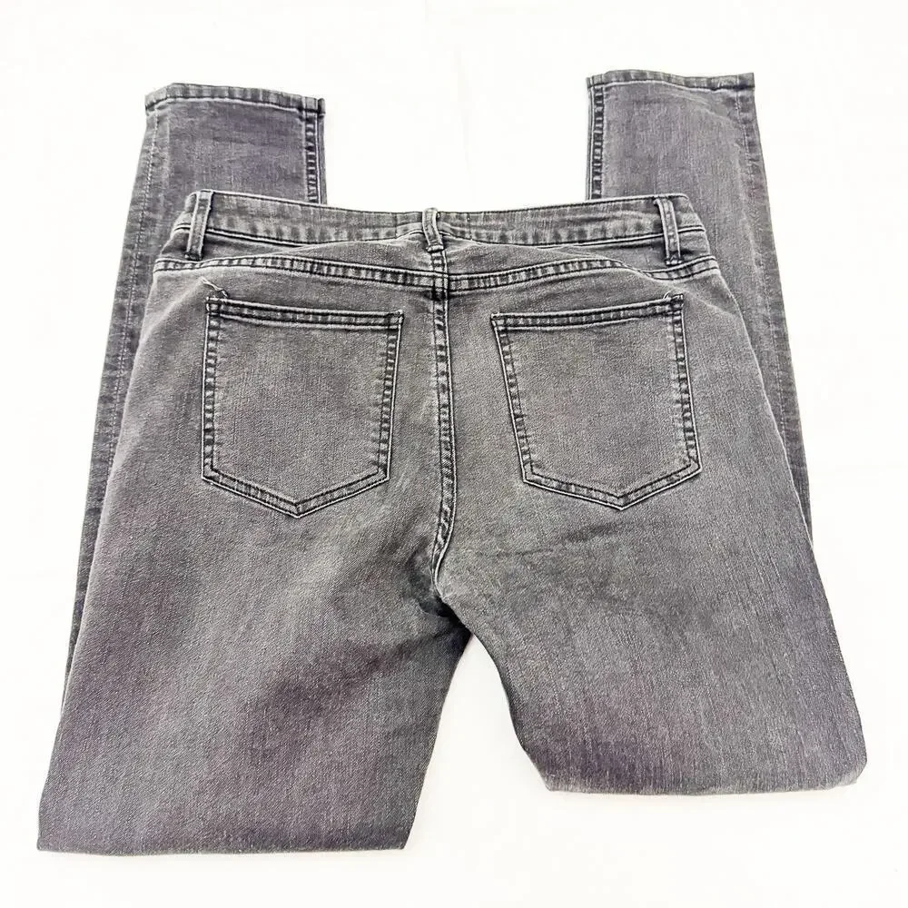 Acne Studios Skin 5 Used Black Stretch Black Charcoal Denim Jeans Size 23